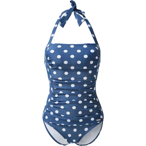 Lascana Jednodijelni kupaći kostim 'Lissy' plava / bijela