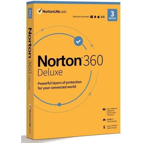 Norton 360 Deluxe 25GB - 3 Devices 1 Year - Key EUROPE Cene