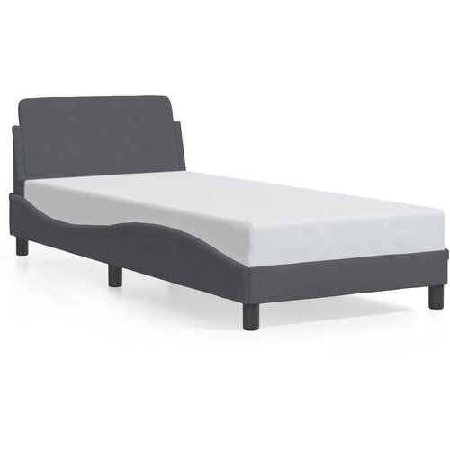 Maison Chic Posteljni okvir - Enojna postelja - Postelja za odrasle brez vzmetnice temno siv 90x200 cm žamet-J7965, (21774096) Cene