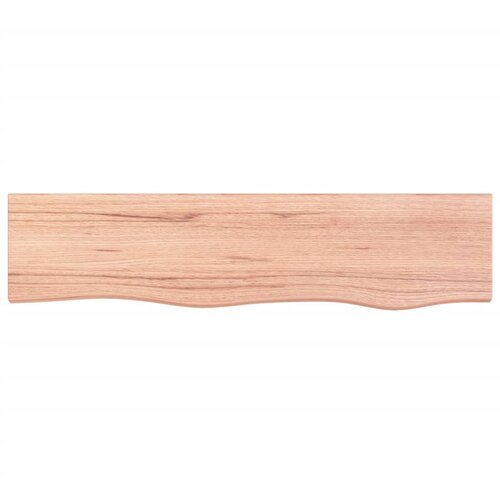  Zidna polica svjetlosmeđa 80x20x4 cm od obrađene hrastovine Slike