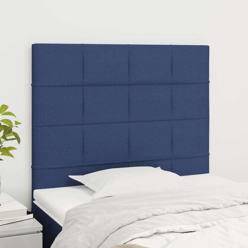  Posteljno vzglavje 2 kosa modro 100x5x78/88 cm blago, (20953684) Cene