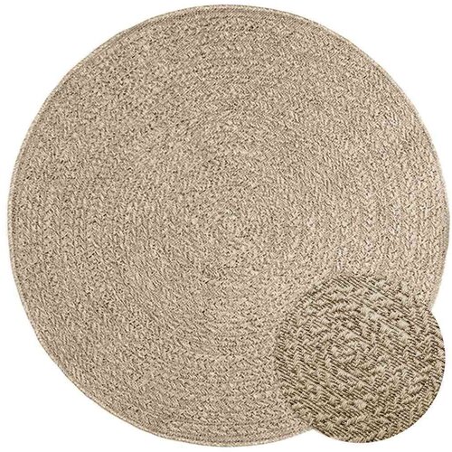  Rug "ZIZUR" Beige Ø 120 cm Juta videz Notranji in zunanji Cene