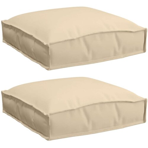  Jastučići za palete za sjedenje 2 komada Bež 40x40x8 cm Oxford tkanina Cijene