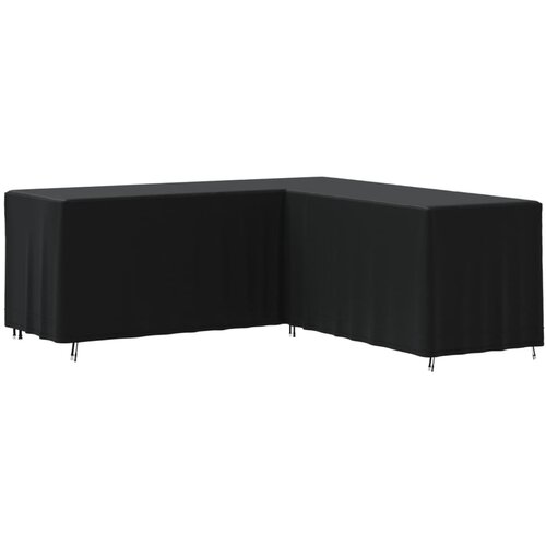 VidaXL Navlaka za kutnu garnituru crna 254x254x80 cm 420D Oxford Slike