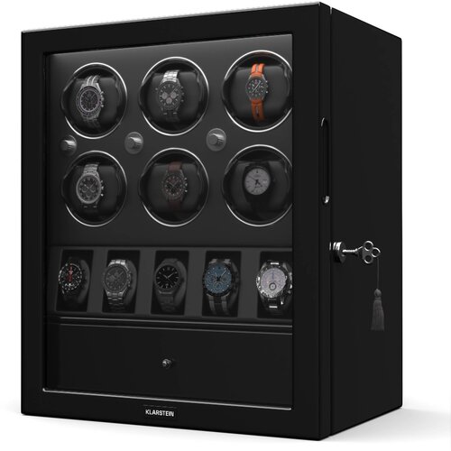 Klarstein ChronoVault navijač satova | 4+6 satova | veganski materijal | visoki sjaj | 4 režima | Mabuchi motor | LED | utičnica Cijene