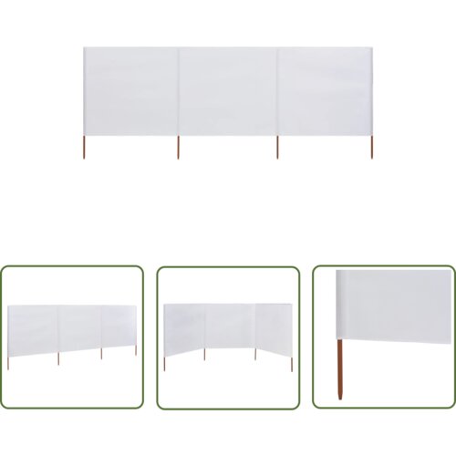  The Living Store 3-panelni vetrobran tkanina 400x160 cm peščeno bel - Vetrobran, (21742524) Cene