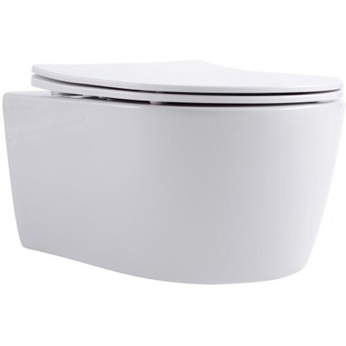 Mont Blanc WC &scaron;koljka Round Tornado Long, brezrobna, bela Cene