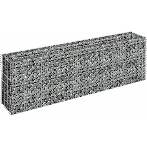  Gabionska sadilica od pocinčanog čelika 180 x 30 x 60 cm Slike