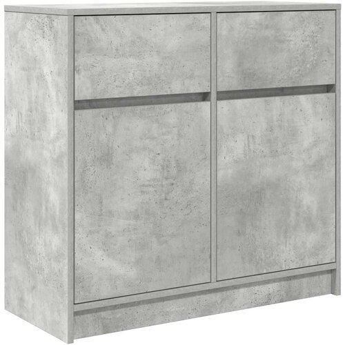 VidaXL Komoda s ladicama beton siva 80x34x76 cm konstruirano drvo Slike