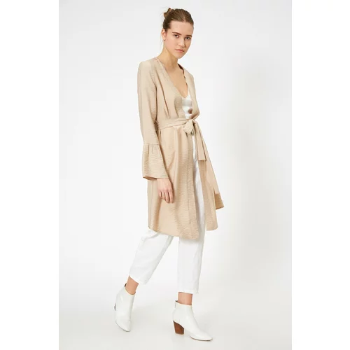 Koton Trench Coat - Ecru - Double-breasted
