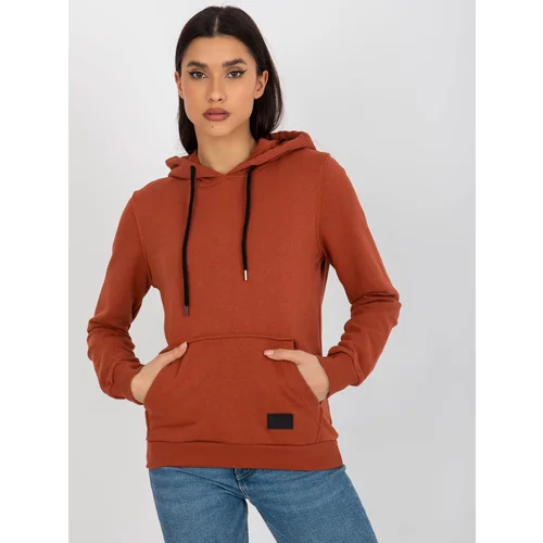 Fashion Hunters Women's Cotton Sweatshirt - Brown