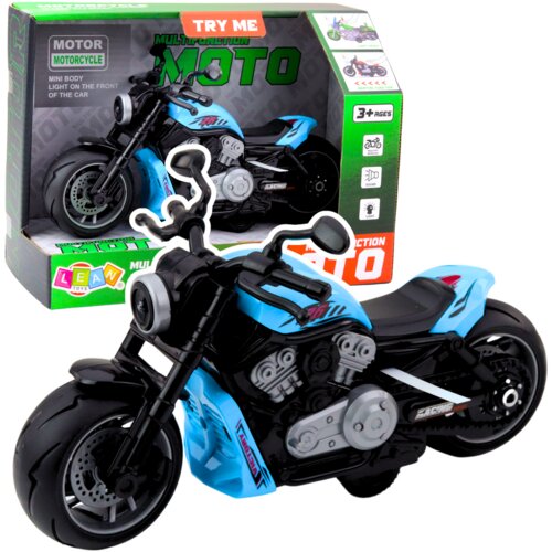 Battery Operated Toy Motorcycle Motor Lights Sounds Blue Slike