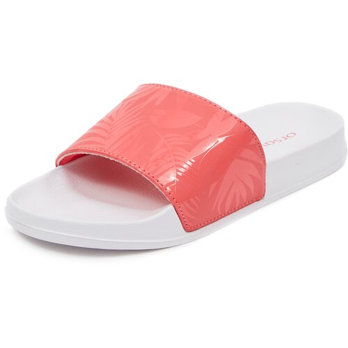 Orsay Coral-White Ladies Patterned Slippers - Women Slike