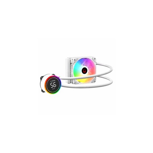 CPU hladnjak AIO Liquid gaming RAMPAGE HELIOS C13 White 12cm Fan Temperature Display Intel LGA1700/AMD AM5 ARGB 120mm Liquid Cooling Fan, 40916 Cijene