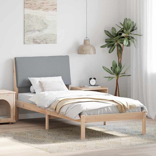 vidaXL Okvir kreveta s uzglavljem Smeđa i svijetlo siva 100 x 200 cm Cijene