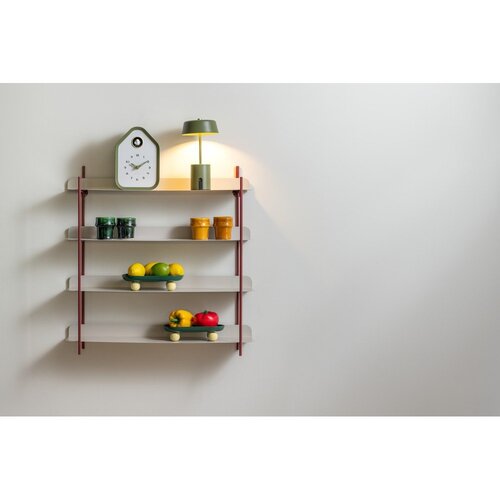PT LIVING Bordo rdeča/siva večnivojska kovinska polica 60 cm Reina Cuatro &amp;ndash; Slike