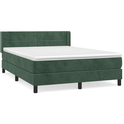 Maison Chic Box spring postelja - Vzmetna postelja z vzmetnico temno zelena 140x200 cm žamet SL8618, (21900583) Cene
