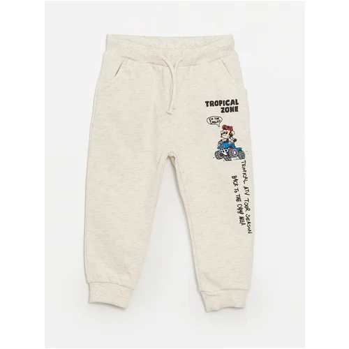 LC Waikiki Nostalgic Monkey Printed Baby Boy Tracksuit Bottom with Elastic Waist