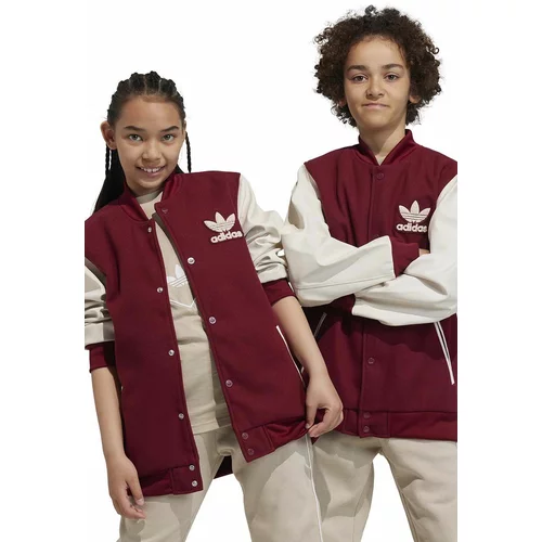 Adidas Otroška bomber jakna rdeča barva
