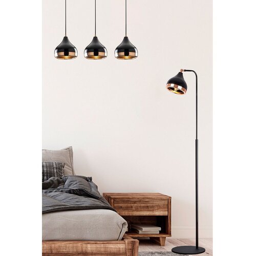 Opviq Yıldo - Set5 BlackCopper Chandelier & Floor Lamp Set Cene