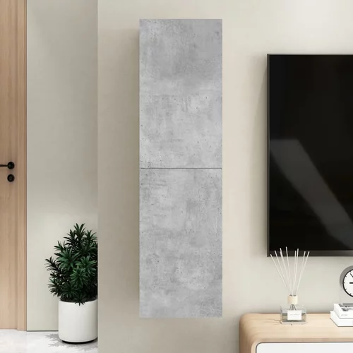 TV ormarić siva boja betona 30,5 x 30 x 110 cm od iverice