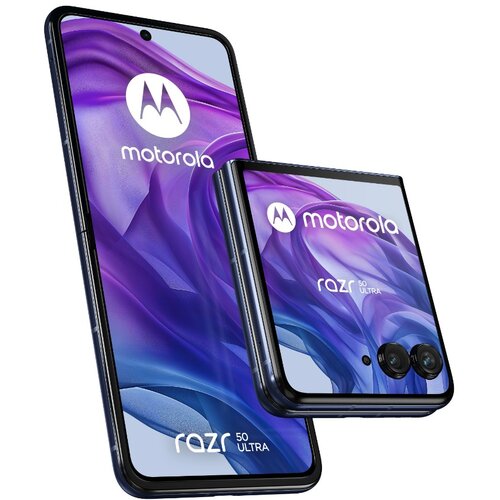 Motorola Obnovljeno - znaki rabe - razr 50 ultra 17,5 cm (6.9&amp;quot;) Dvojna SIM 12GB/512GB (Temnomodra) pametni telefon, (21623777) Slike