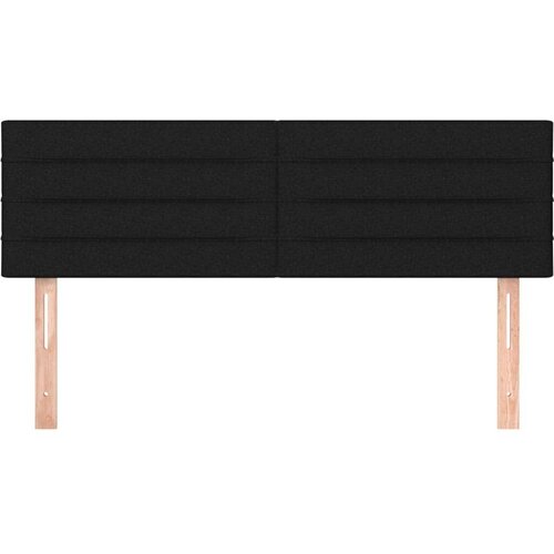  Uzglavlja 2 kom crna 72 x 5 x 78/88 cm od tkanine Slike