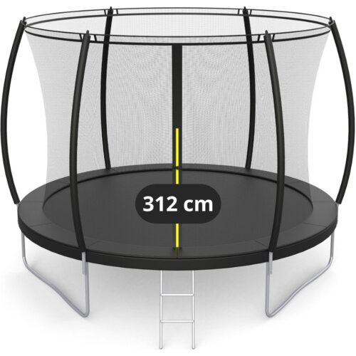  Vrtni trampolin Premium 312 cm (10 ft) s unutarnjom mrežom i ljestvama – crni Cijene