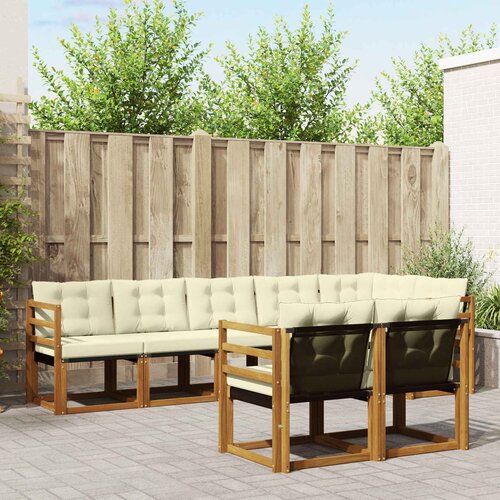  Set vanjskih sofa 8 kom. Prirodna i krem Smeđa 304 x 126,5 x 73 cm Cijene
