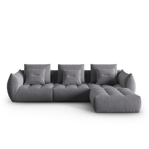 Micadoni Temno siva kotna sedežna garnitura iz tkanine boucl&amp;eacute; (s kotom po izbiri) Bloom &amp;ndash; Home Slike