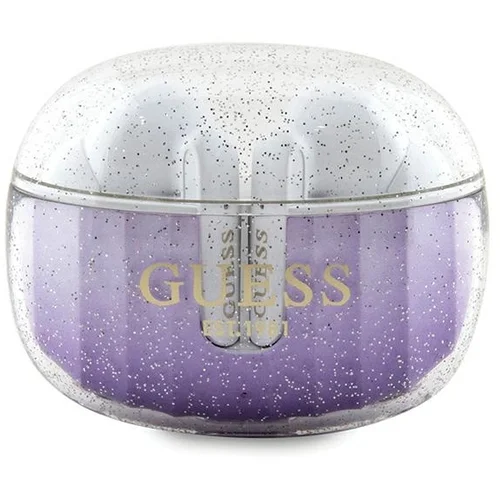 Guess slušalke glitter gradient bluetooth tws vijolične s priključno postajo, (21832927)