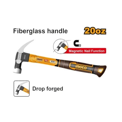 Ingco hch81020 stolarski čekić fiberglas dr&scaron;ka 20oz/560gr super ( HCH81020 ) Cene