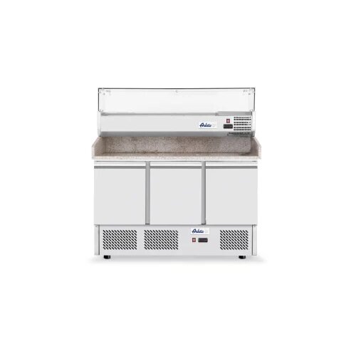 Pizza pult s troja vrata i rashladnim displejom 380+40lt Slike