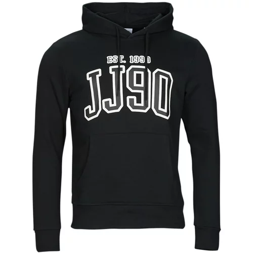 Jack & Jones Puloverji JJCEMB SWEAT HOOD Črna