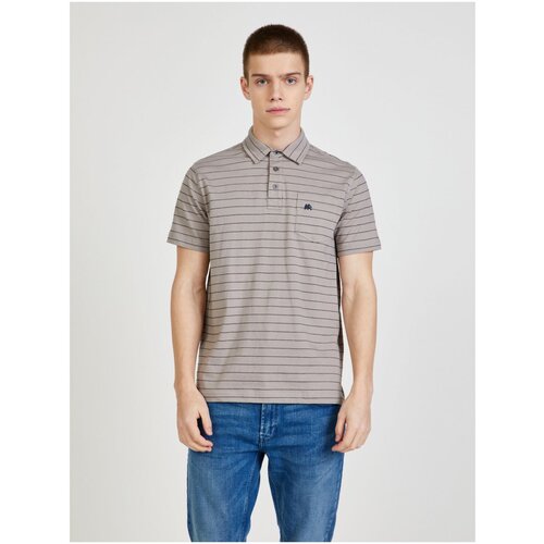 Lerros Light gray striped polo shirt - Men Slike