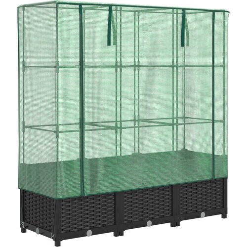 vidaXL Povi&scaron;ena gredica s pokrovom za staklenik 120 x 40 x 138 cm Cijene