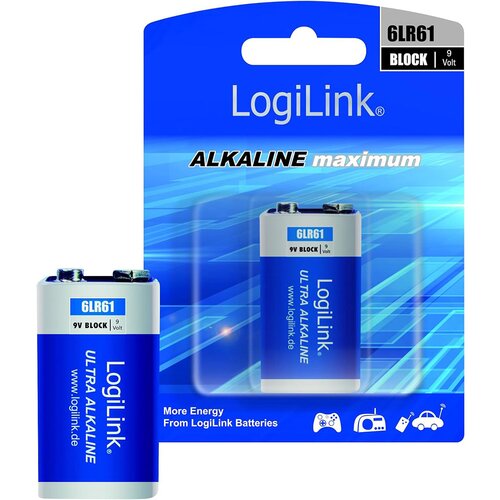 Logilink 6LR61B1 Battery. Ultra Power Alkaline 9V Cene