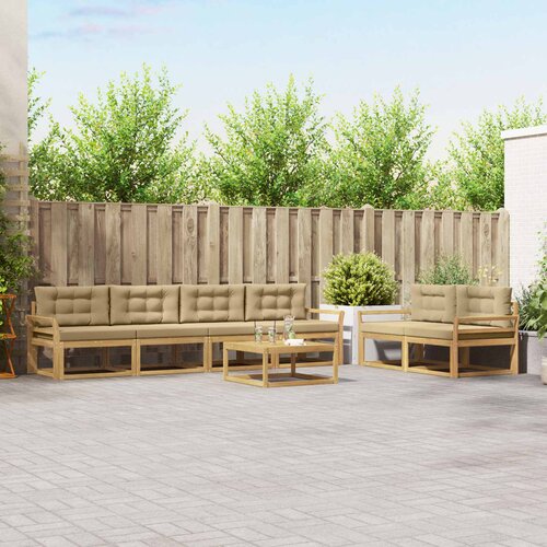  Set vanjskih sofa 6 kom. Bijela i bež Cene