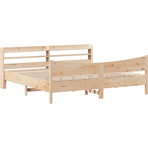 vidaXL Posteljni okvir z vzglavjem 200x200 cm trdna borovina, (21322345) Cene