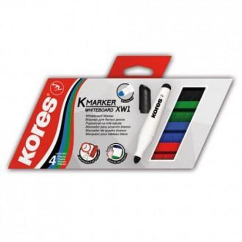 Kores Flomaster, marker za bijelu ploču, 2083, 1-3 mm, set od 4 boje, PVC etui Cijene