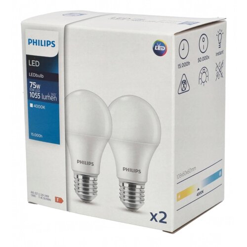 Philips paket od 2 led sijalice A60 E27/10W/230V 4000K Slike