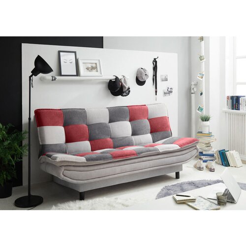 MID.YOU ZOFA S POSTELJNO FUNKCIJO, srebrne barve, barve gozdnih sadežev, temno siva tekstil, leseni material Slike