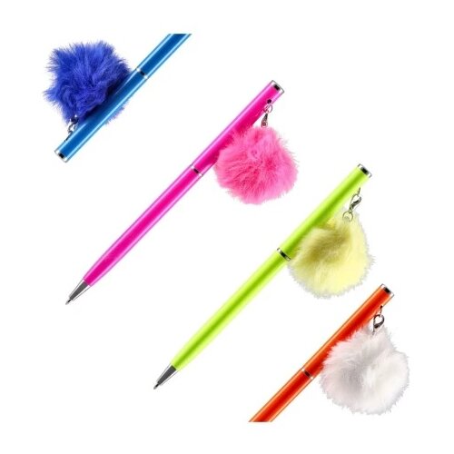 Sazio Neo elegant hemijska olovka pom-pom neon plava ( 116146 ) Slike
