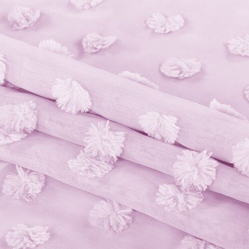  Curtain LUNARE color pink embroidered theme boho eyelets veil 140x270 ameliahome Slike