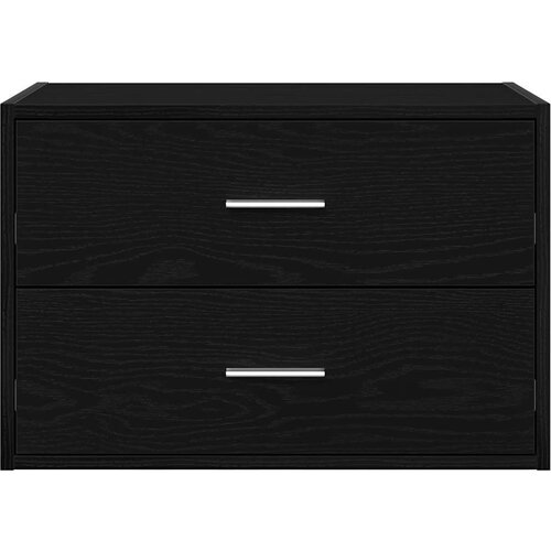VidaXL Ormarić s 2 ladice crni hrast 60x31x40 cm konstruirano drvo Slike
