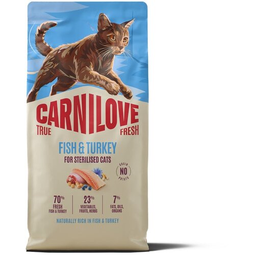 Carnilove Cat True Fresh Adult Sterilised, briketi - riba in puran 6 kg Cene