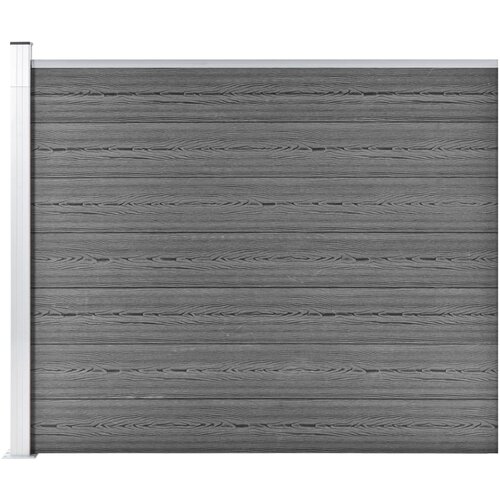vidaXL Ograjni panel WPC 175x146 cm siv Cene