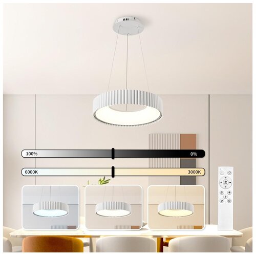 Brilagi LED prigu&amp;scaron;iva luster FALCON MODERN LED/30W/230V prečnik 40 cm bela + daljinski upravljač Slike