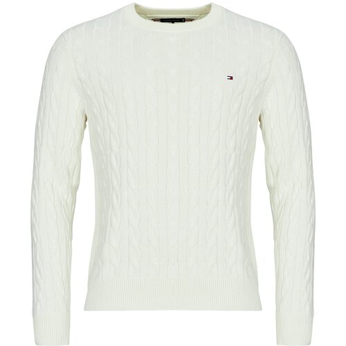 Tommy Hilfiger CLASSIC COTTON CABLE CREW NECK Bež Slike