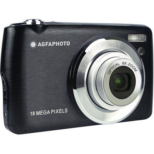 Agfaphoto DC8200 digitalni fotoaparat 18 Megapixel Zoom (optički): 8 x crna uklj. akumulator, uklj. torbica Slike